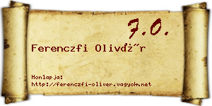 Ferenczfi Olivér névjegykártya